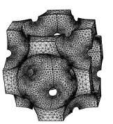 Sphere middle points Kuva 5. FCC-geometria. Taulukko 1. FCC-geometrian makroskooppiset parametrit. 1 0.9 0.8 0.7 0.6 0.5 0.4 0.3 0.2 SC 0.