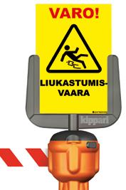 Katso tuotteiden hinnat www.sareskoski.com VAROITUSPYLVÄS HEIJASTAVILLA RAIDOILLA Sisä- ja ulkokäyttöön.