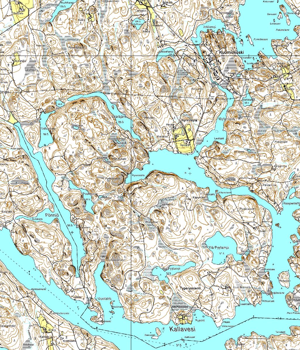 54 Haukkavuori - Pölhönmäki, MÄNTYHARJU, RISTIINA Kallioalueen raja