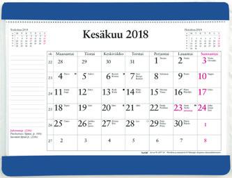 Pöytäkalenterit/Tasavallan Almanakka Tasavallan Almanakka Koko: A6. Paperikannet. Kalenterin aukeamalla yksi kalenteritaulukot.