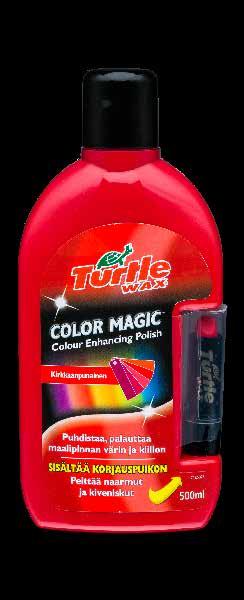 COLOR MAGIC PLUS+ Värivaha korjauspuikolla COLOR MAGIC PLUS+ Värivaha korjauspuikolla Runsaasti väripigmenttiä sisältävä autovaha vanhojen ja haalistuneiden maalipintojen kunnostukseen.