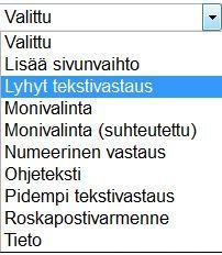 Palautelomakkeen luominen Muokkaa kysymyksiä: Lisää kysymykset ja luo palautelomake Mallipohjat: Valitse pohjaksi joku aiemmin luomasi lomake Analyysi: Tarkastele vastauksia kootusti ja