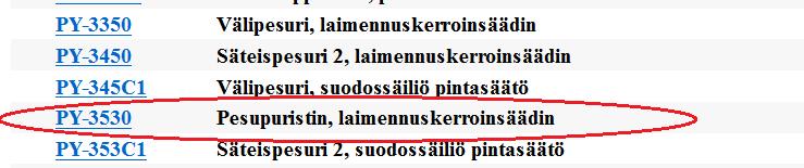 Lotus Notesin avulla täydennettiin myös olemassa olevia perustason piirikohtaisia säätöpiirejä lisäämällä tekstiin A/C-moodin alle sen toimintaa tarkentavaa tietoa. KUVA 23.