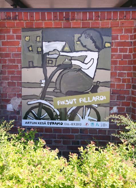 13.6. 8.9. ARTUN KESÄN NÄYTTELYT DYNAMO - taidetta pyöristä ja pyöräilystä Dynamo-näyttely muutti polkupyörät ja pyöräilyn moni-ilmeiseksi taiteeksi.