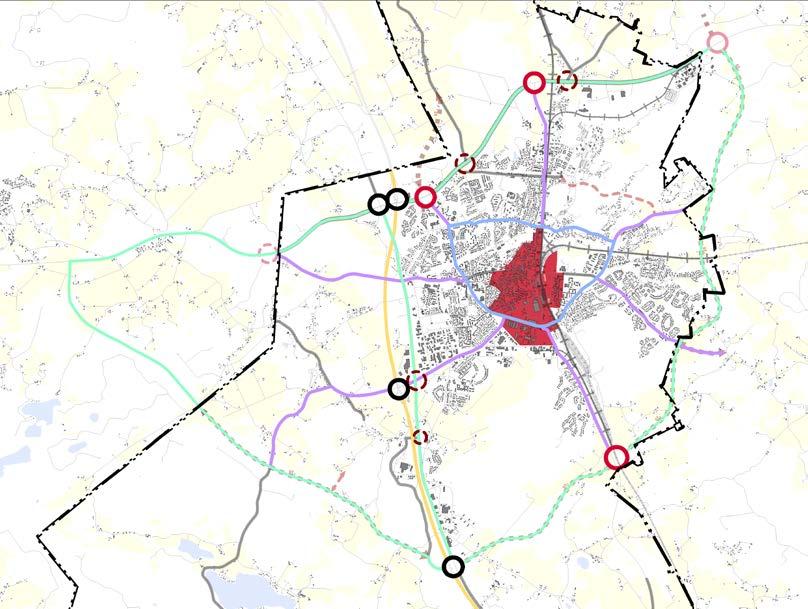 7 tuttavan korkeilta edes vuoteen 2040 ulottuvissa tarkasteluissa. Nykytilanteen ja ennustetilanteen 2035 vuorokausiliikenne Riihimäen keskustassa on esitetty liitteessä 4.