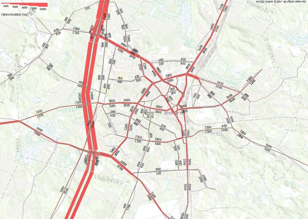 RIIHIMÄEN YLEISKAAVA 2035 EHDOTUS 1 (1) NYKYTILANTEEN JA ENNUSTETILANTEEN SELOSTUKSEN LIITE 4 15.12.2016 2035 VUOROKAUSILIIKENNE Kuva.