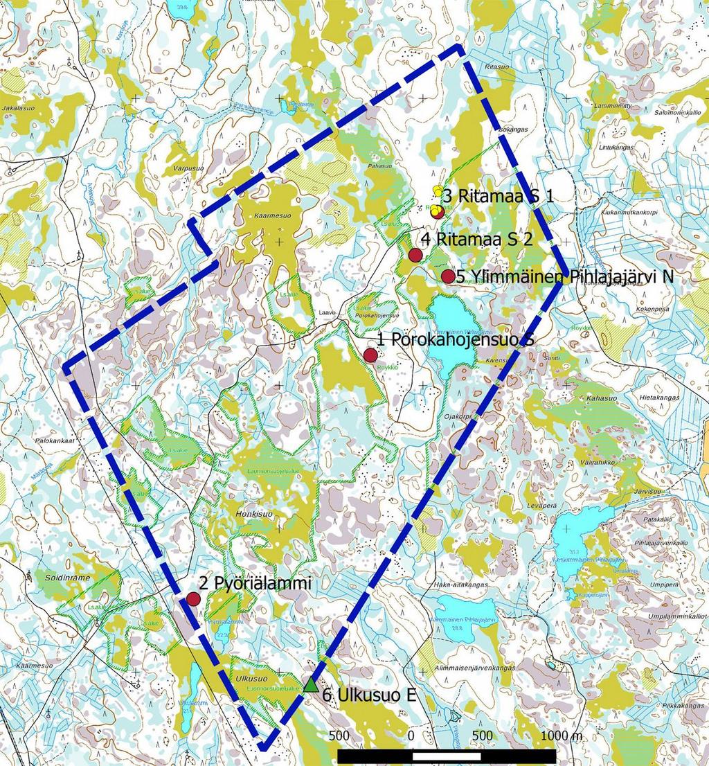 5 5. Kohdehakemisto Kohde tyyppi/ tyypin tarkenne ajoitus lkm. rauh.lk status 1. Porokahojensuo S kivirakenteet/röykkiöt esihistoriallinen 1 MJ.