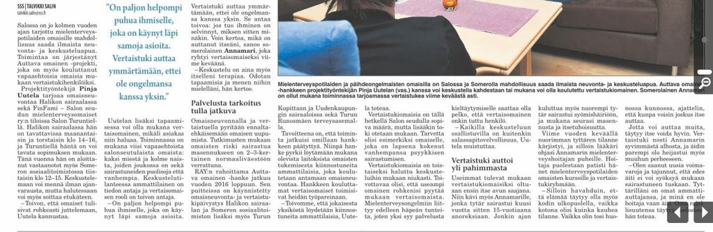 toivoa Salon Seudun Sanomat