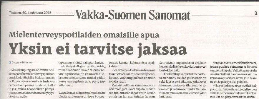 apua. Vakka- Suomen Sanomat.30.6.