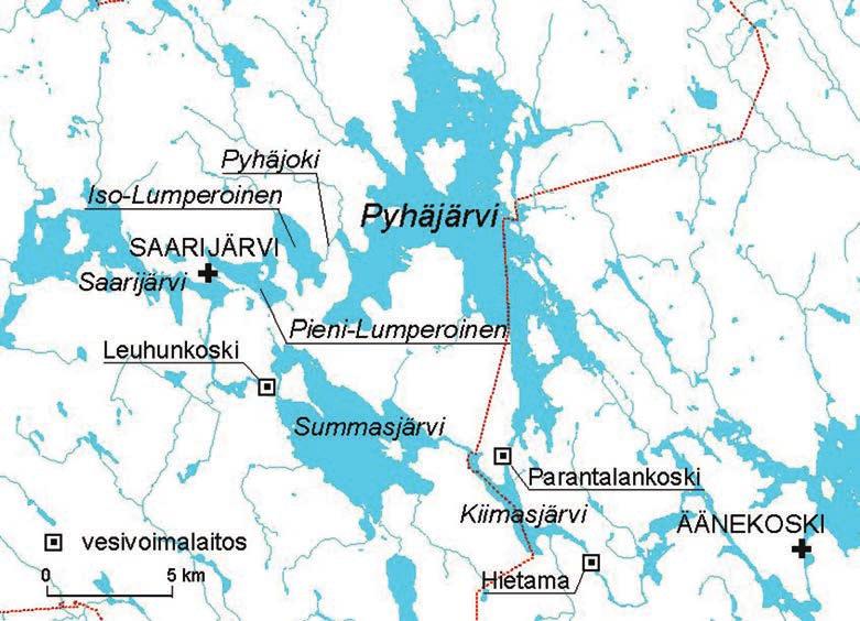 Vesistötiedot 4 4.1 Vesistön yleiskuvaus Pyhäjärvi sijaitsee pääosin Saarijärven kaupungin, osittain myös Äänekosken kaupungin alueella.