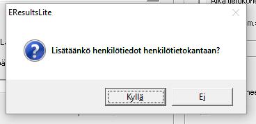 KUVA 14. Mikäli kysymyksessä on lainakortti, vastaa tähän kysymykseen aina Ei.