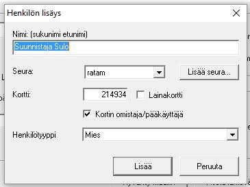 Maalin hyväksyminen: Mikäli kaikki meni hyvin, kilpailijan laittaessa kortin lukijaan ilmestyy hänen suorituksensa työtilaan, kuva 18. KUVA 18.