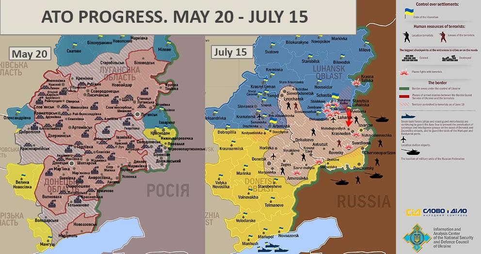 33 Kuva7. Ukrainan terrorismin vastaisen operaation alku 106. Ukraina aloitti hyökkäysvalmistelut Slovianskiin perustamalla piirityskehän 24.