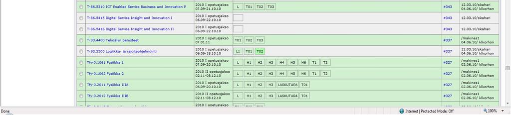 paina Toiveiden asetus.