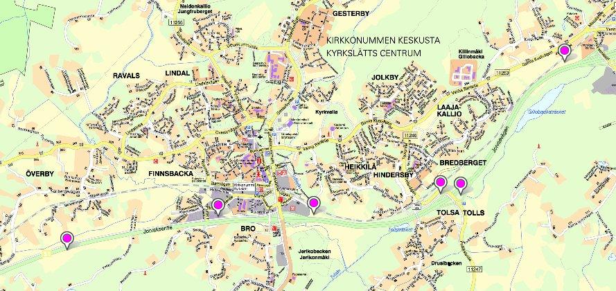 Kunnan tarvetuloa-opasteen suunnittelun yhteydessä (04/2015) paikkoihin A, B, C, (D, joka YT:n käsityksen mukaan myös tämä on tyrmätty ) Infobasen mainospylonin