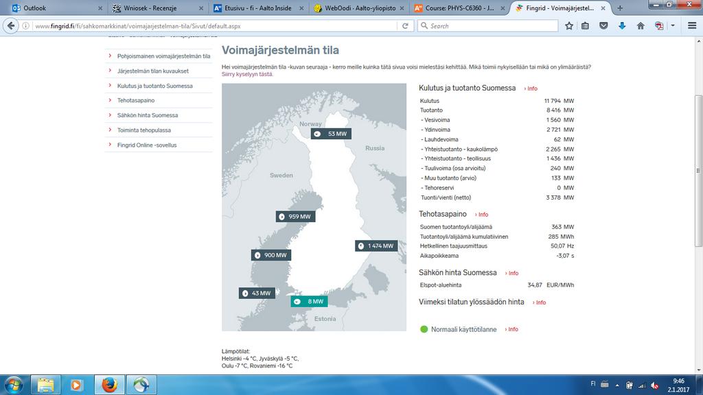 Energia Suomessa (2) Tilanne