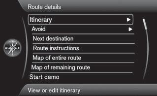 03 Suunnitelkaa matkanne Itinerary Valikkokatsaus Matkaohjelman syöttäminen Käynnistäkää opastus 03 Reitin tiedot (Route details) Järjestelmä käsittelee yhtä matkasuunnitelmaa (Itinerary) kerrallaan