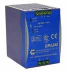 DRA 240, 240W DRAN 240, tuoteno 16880 DRA240-24A DRA240-24A, AC/DC DIN 240W-24V 2705026 16880 1 DRA 480W DRA 480, tuoteno 57515 DIN-kiskoasennus Oikosulkusuojaus Korkea hyötysuhde Komponenttien