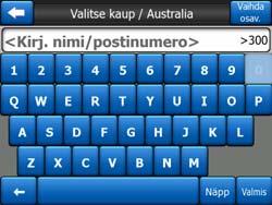 Voit tehdä tämän virtuaalisella näppäimistöllä (ABC- tai QWERTY-näppäimistöllä).