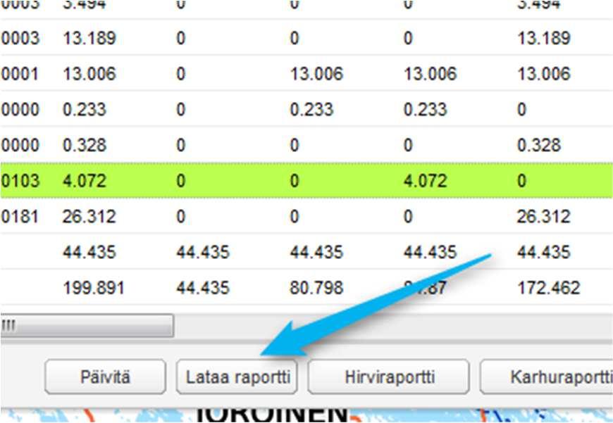 14 6.9.6. Raporttien tuottaminen sopimuksista Huom! Tämä toiminto vain seurakohtaisella käyttäjätunnuksella ja salasanalla. Klikkaa alue ja kohdehaku -kuvaketta.