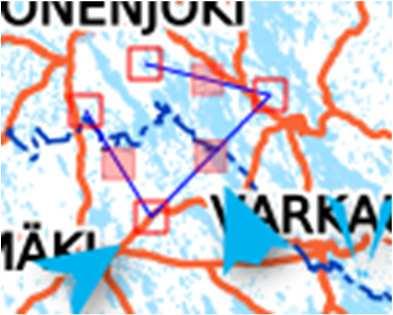 Viivamerkintä -työkalulla voit piirtää vapaalla kädellä viivoja kartalle. Esimerkiksi rajata alueita tai merkitä muuta tärkeää tietoa seuran käyttäjille. Huom!