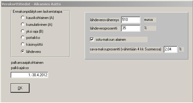 Asteri Palkanmaksu KÄYTTÖOHJEET 155/231 Rajoitetusti