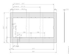 9. Mittapiirustukset etukehikot Etukehikko XLP000 Etukehikko XLP00