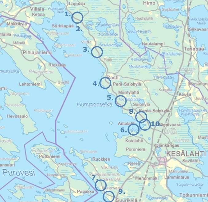 FCG Suunnittelu ja tekniikka Oy Osallistumis- ja arviointisuunnitelma 4 (8) Kuva 1: Muutosalueiden likimääräiset sijainnit 2 Mitä suunnitelmia taustalla Alueella ovat voimassa Pohjois-Karjalan