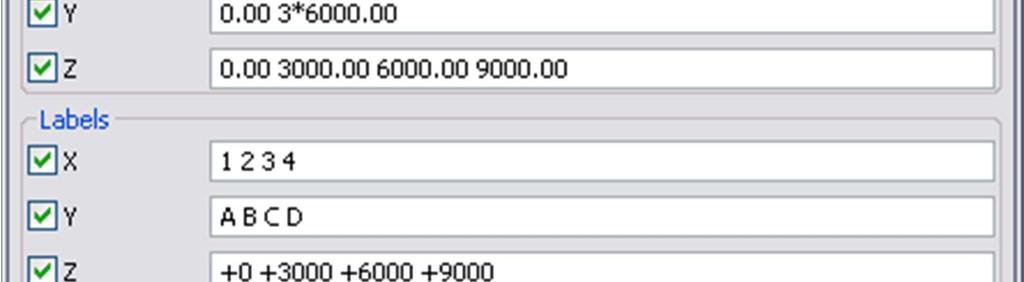 Kohdat X, Y ja Z ovat distance list tyyppisiä.