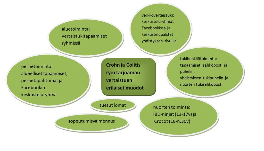 21 6.1 Vertaistuen erilaisia muotoja Vertaistukea voidaan antaa eri tavoin.