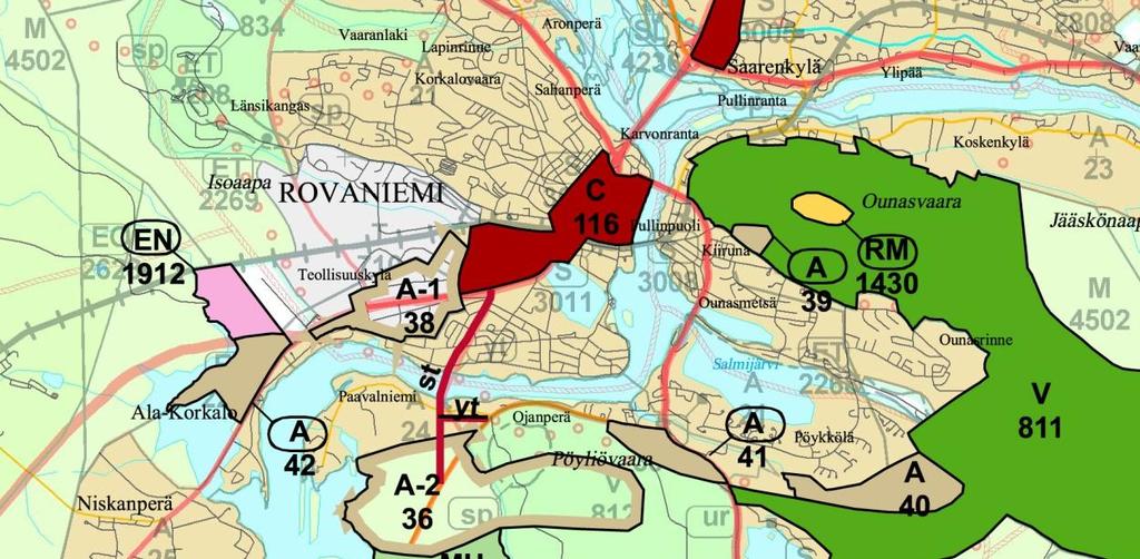 3.2 Suunnittelutilanne 3.2.1 Kaava-aluetta koskevat suunnitelmat, päätökset ja selvitykset Maakuntakaava Kuva 6.