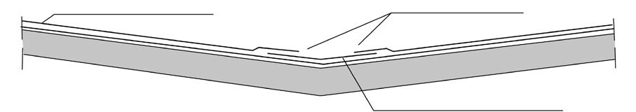 a) Sirotteellinen pintakermi 15 cm 1 tasausleikkaus b)