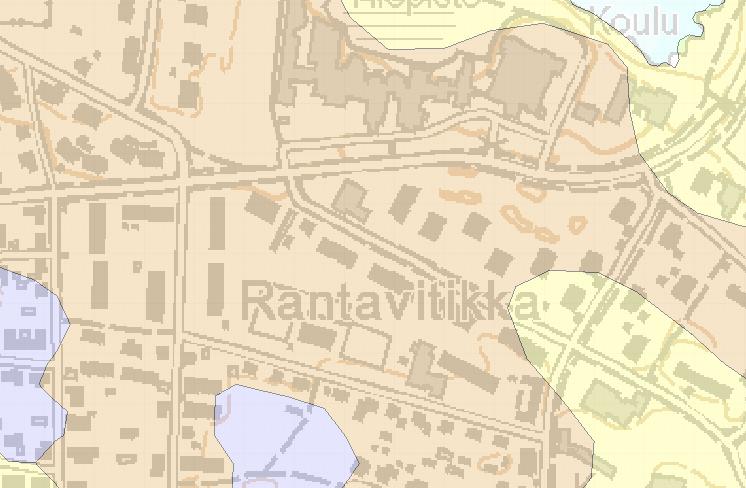 6 3 LÄHTÖKOHDAT 3.1 Selvitys suunnittelualueen oloista 3.1.1 Alueen yleiskuvaus Suunnittelualue sijaitsee Rantavitikan alueella 5. kaupunginosassa, osoitteessa Jokiväylä 33.