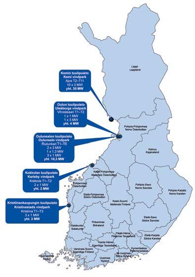 1.2 PVO-Innopower Oy PVO-Innopower Oy on Pohjolan Voiman tytäryhtiö, joka mm. omistaa ja pitää käynnissä tuulivoimalaitoksia. Se on Suomen suurin tuulivoimasähkön tuottaja.