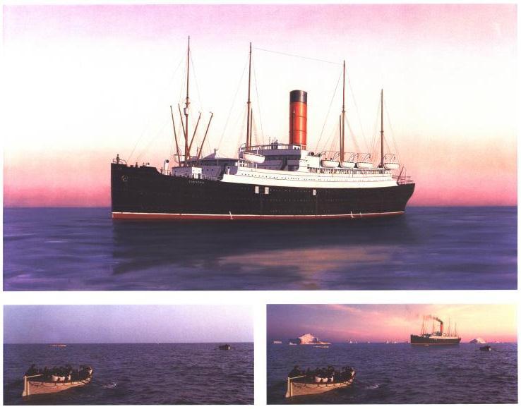 11 Kuva 9. Carpathia-laiva elokuvassa Titanic (Vaz 2002) Laiva maalattiin käsin käyttäen perinteisiä tekniikoita ja se yhdistettiin digitaalisesti yhteen videokuvan kanssa.