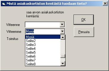 Asteri Windows Laskutus - KÄYTTÖOHJEET 87/200 9.4.12 Viitteemme Vapaa kenttä, johon voi esimerkiksi syöttää tunnisteen, jonka perusteella laskuttaja osaa kohdistaa tämän laskun esim.