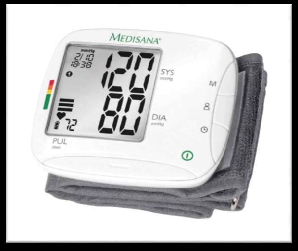 Ranne- verenpainemittari, 49,95 Näytettävät arvot: systolinen, diastolinen, pulssi, päivämäärä, aika Iso ja helppolukuinen näyttö Rytmihäiriön ilmaisin 120 muistipaikkaa mittaustuloksille kahdelle