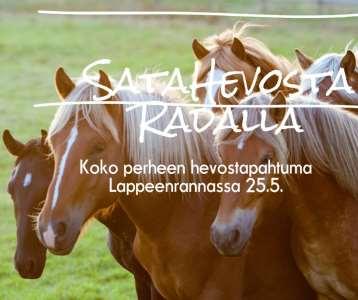 SATAHEVOSTA RADALLA HELATORSTAINA Poniravit, harjoitusravit, tamma- ja varsanäyttely sekä kouluratsastuskilpailut tuovat Helatorstaina toukokuussa Lappeenrannan raviradalle ja alueen