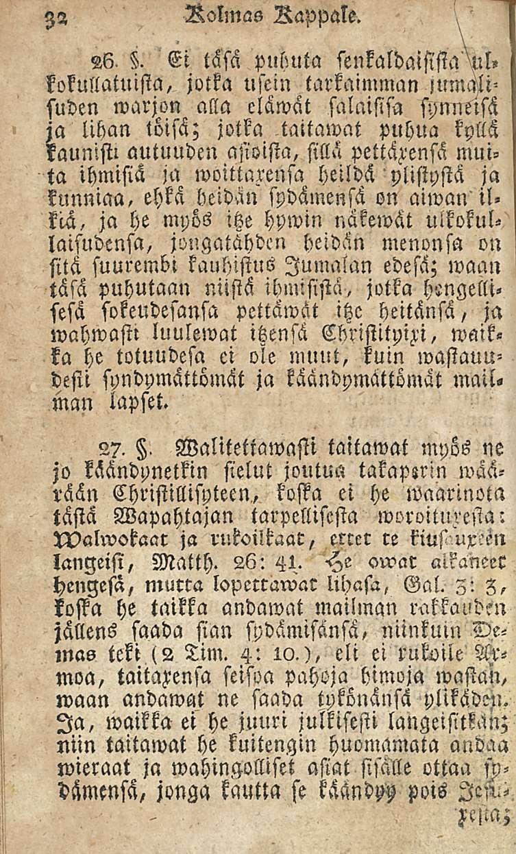 32 Kolmas Rappale. 26.