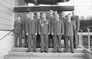 Kentän kuulumisia 93. kadettikurssin ilmatorjuntalinjan tervehdys 93.kadettikurssin ilmatorjuntalinja yhteiskuvassa.