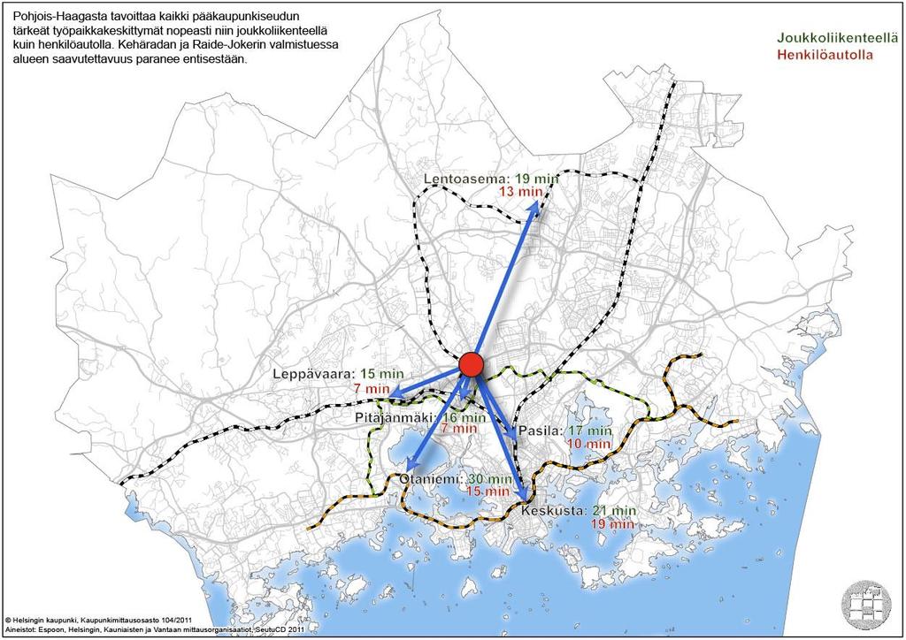 SAAVUTETTAVUUSTARKASTELU - Pohjois-Haagan itäosan osayleiskaava Ksv /yleiskaavatoimisto 2.5.2013 Saavutettavuus näkyy vahvasti kaupunkilaisten arkielämässä.