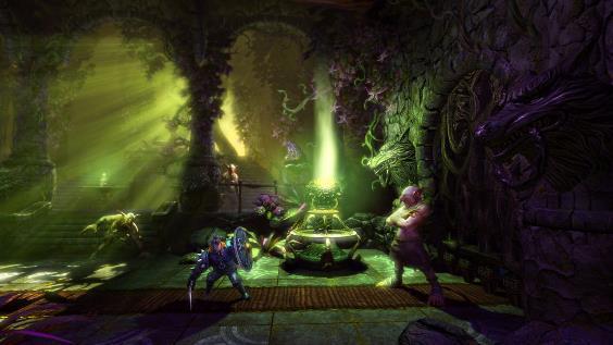 28 Kuva 22. Trine on 3D side-scroller peli, jossa kamera seuraa pelihahmoa pysyvästi sivusuunnassa, eikä hahmo pysty liikkumaan syvyyssuunnassa.