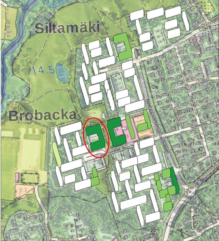 Suosituimmat uudisrakennukset Siltamäkeläisten (N=203) suosimat uudisrakennukset, suosituin