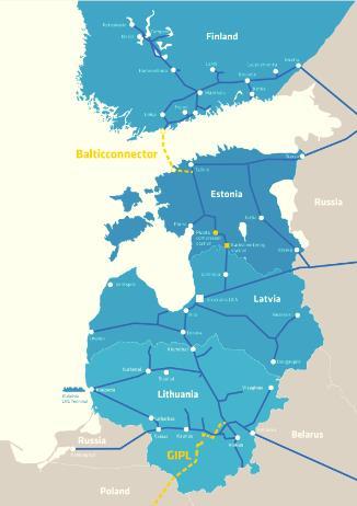 23 Kuva 6. Balticconnector ja sen rooli kohti yhtenäistä maakaasumarkkinaa.
