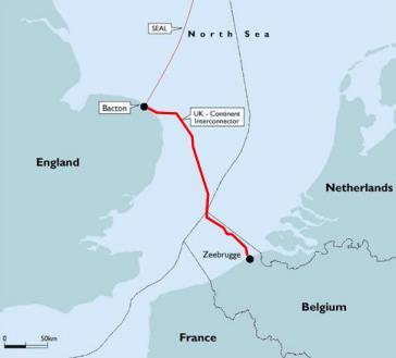 62 3.3.1 Interconnector -hanke Interconnector -yhdysputki otettiin käyttöön lokakuussa 1998.