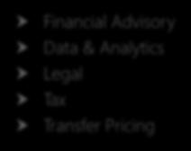 Financial Advisory Data & Analytics Legal Tax Transfer Pricing Clientele consisting of multinational enterprises &