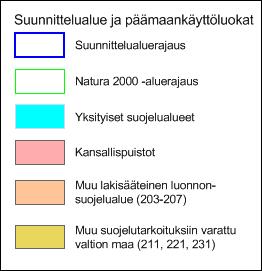 Mustarinnantunturin seutu -soidensuojeluohjelmakohde ja Julmalammen Kolkonojan ja Takkutunturin dialogialueet sekä Kiekinkaira-niminen Metso-rahoituskohde.