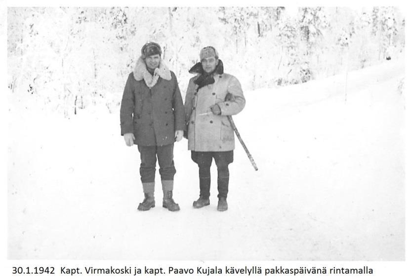 Nurmekselaisten patterien päälliköt Kapt. Mauri Virmakoski Kapt.