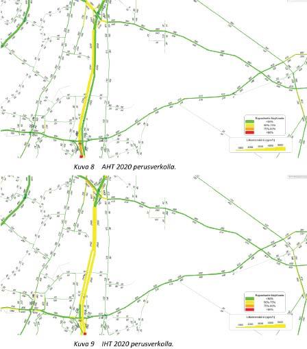 erityises vuoden 2030 ennuste lanteessa, missä em. liittymiin saapuvan liienteen määrä asvaa eri äin paljon nyyisestä.