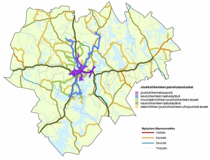 JYVÄSKYLÄN SEUTU RAKENNEMALLI 20X0 duttava nykyisen JyväskyläTampere rataosuuden merkittäviin parantamistoimenpiteisiin.